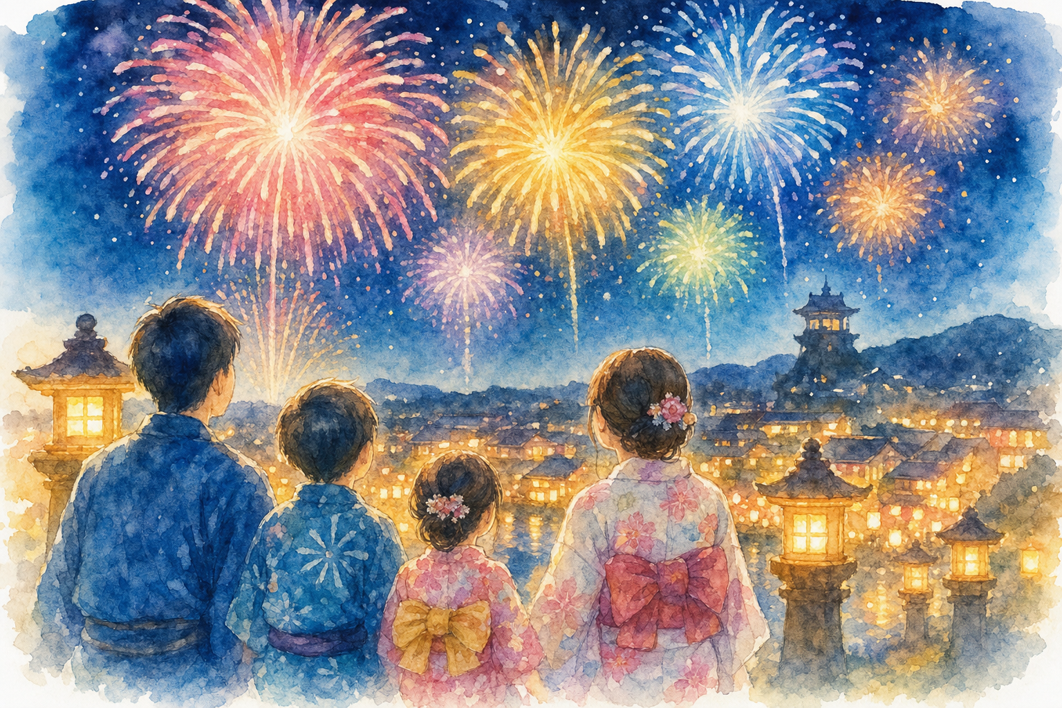 山鹿灯籠まつり納涼花火大会会場(さくら湯周辺)