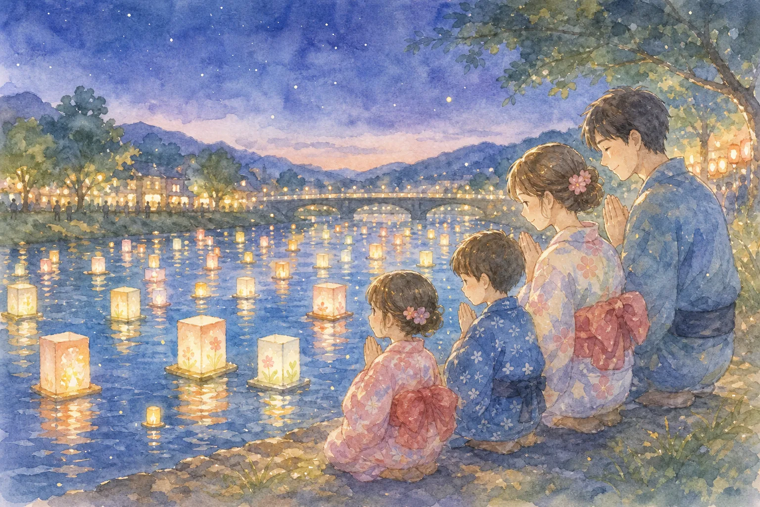 千保川河川敷(千保川灯籠流し祭会場)