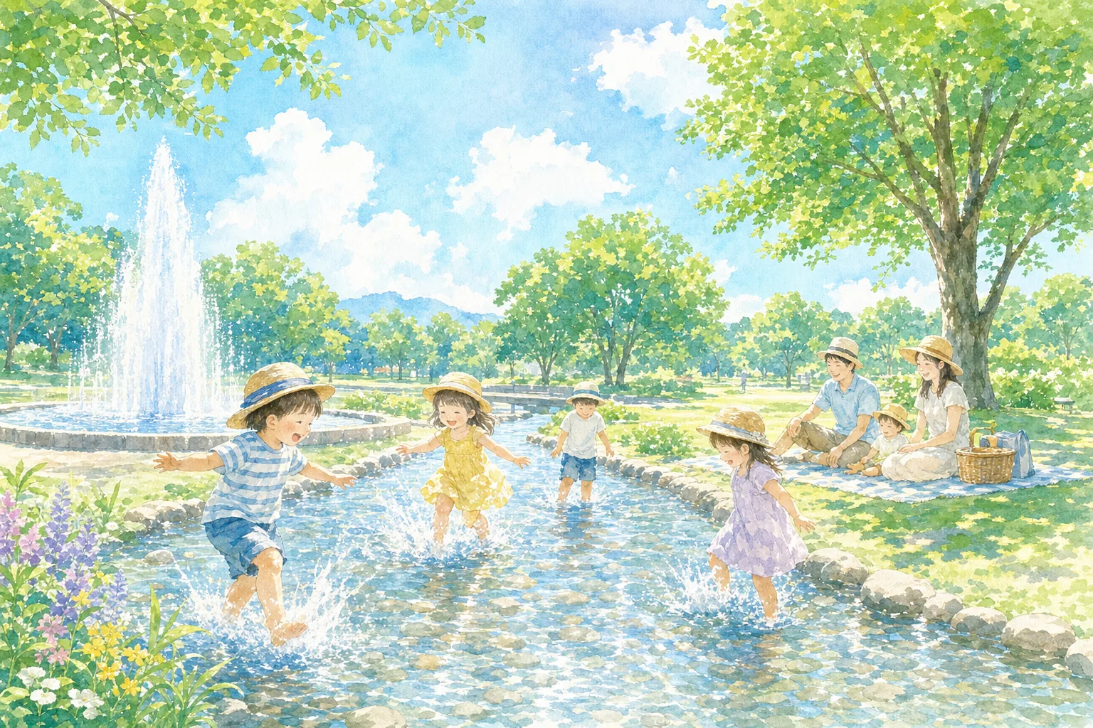 2026年 雄物川河川公園 噴水・せせらぎ水路 1日満喫コース