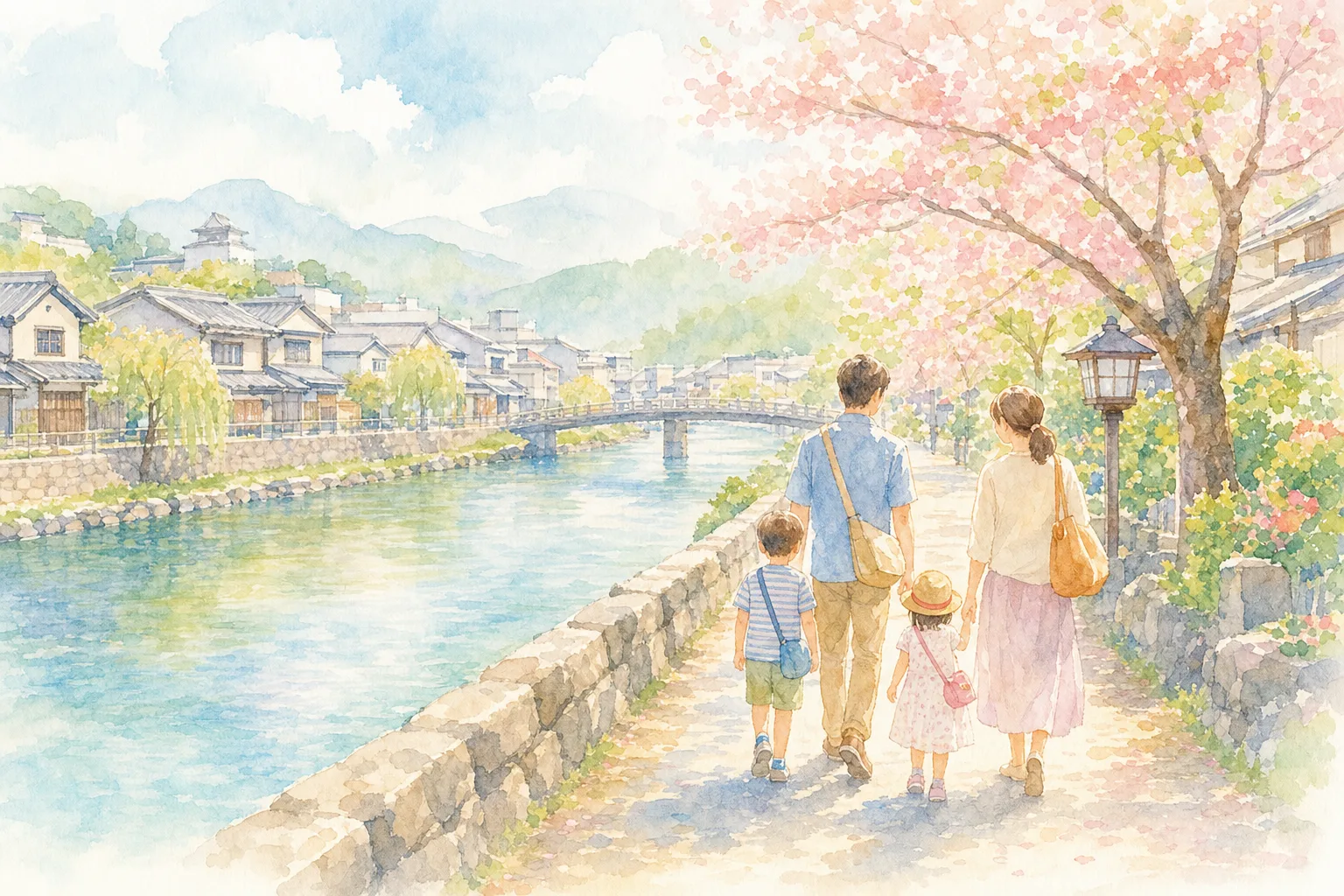 旭川河川敷 建部町福渡