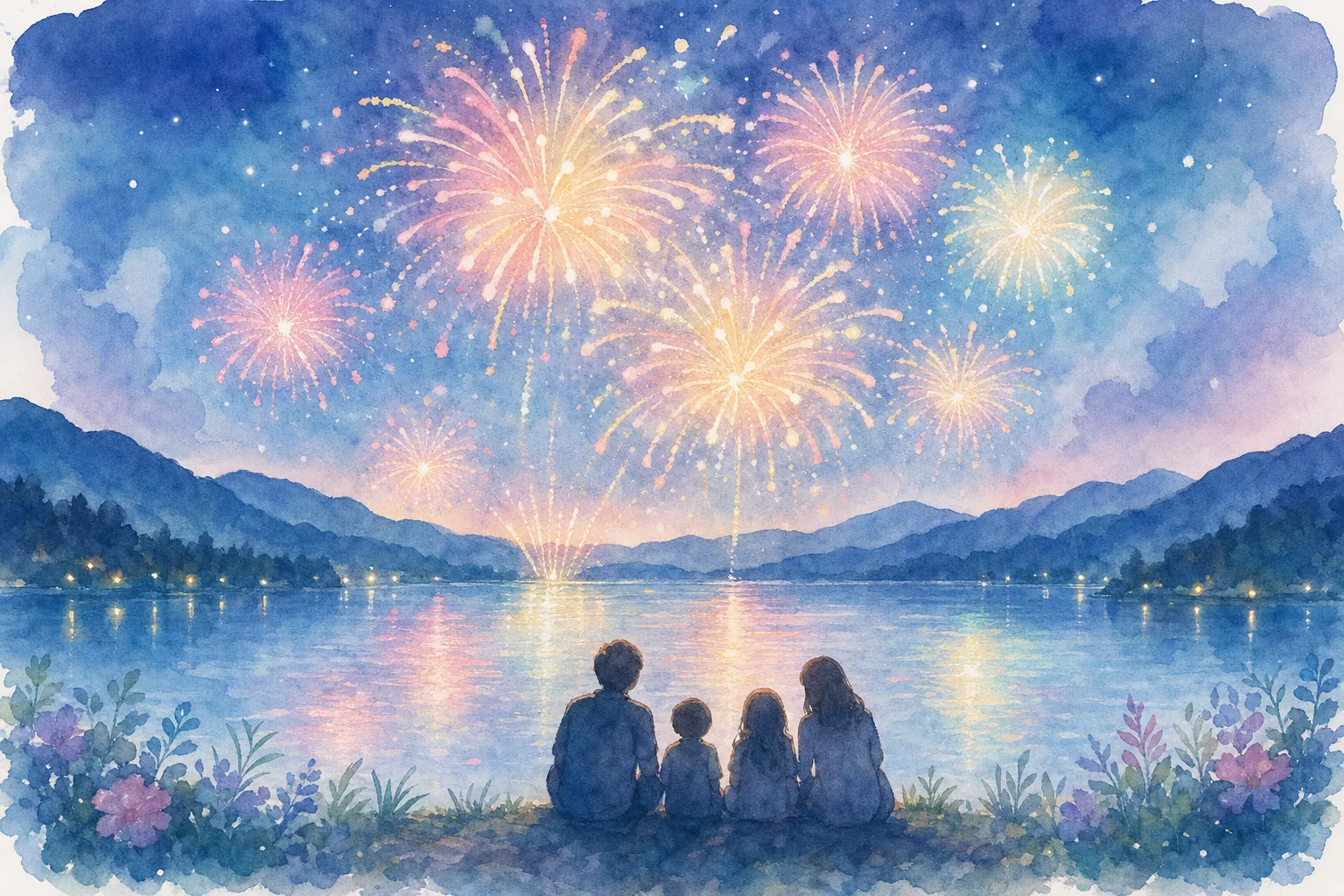 大沼湖水まつり花火大会(大沼公園広場)