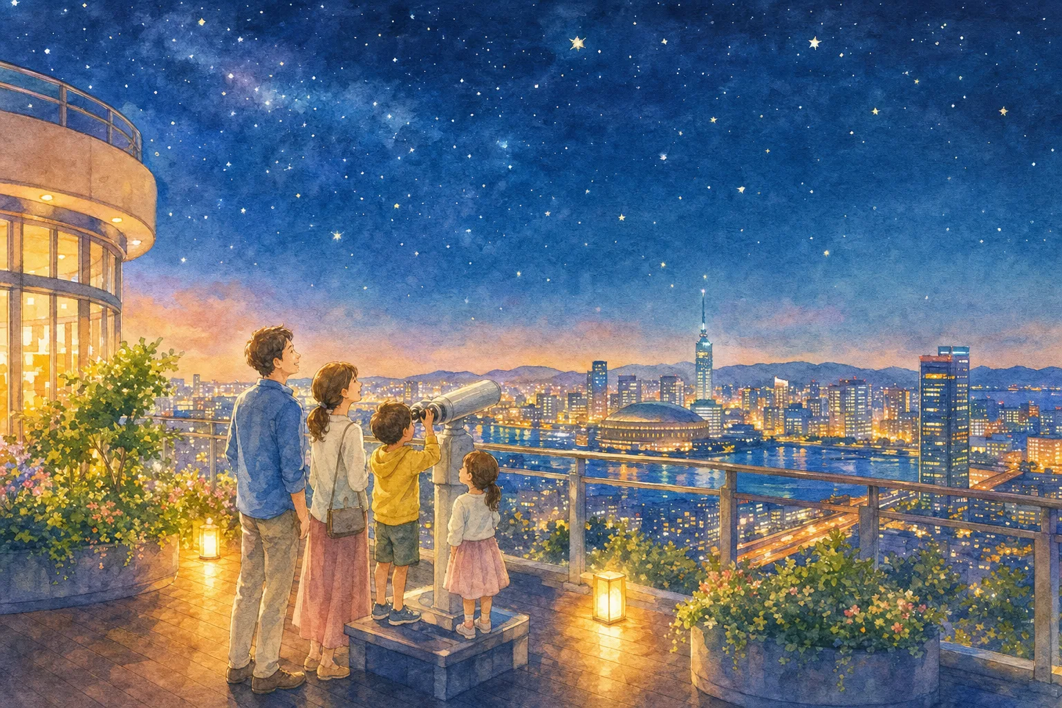 2026年 福岡市科学館 屋上天体観測会の星空 1日満喫コース
