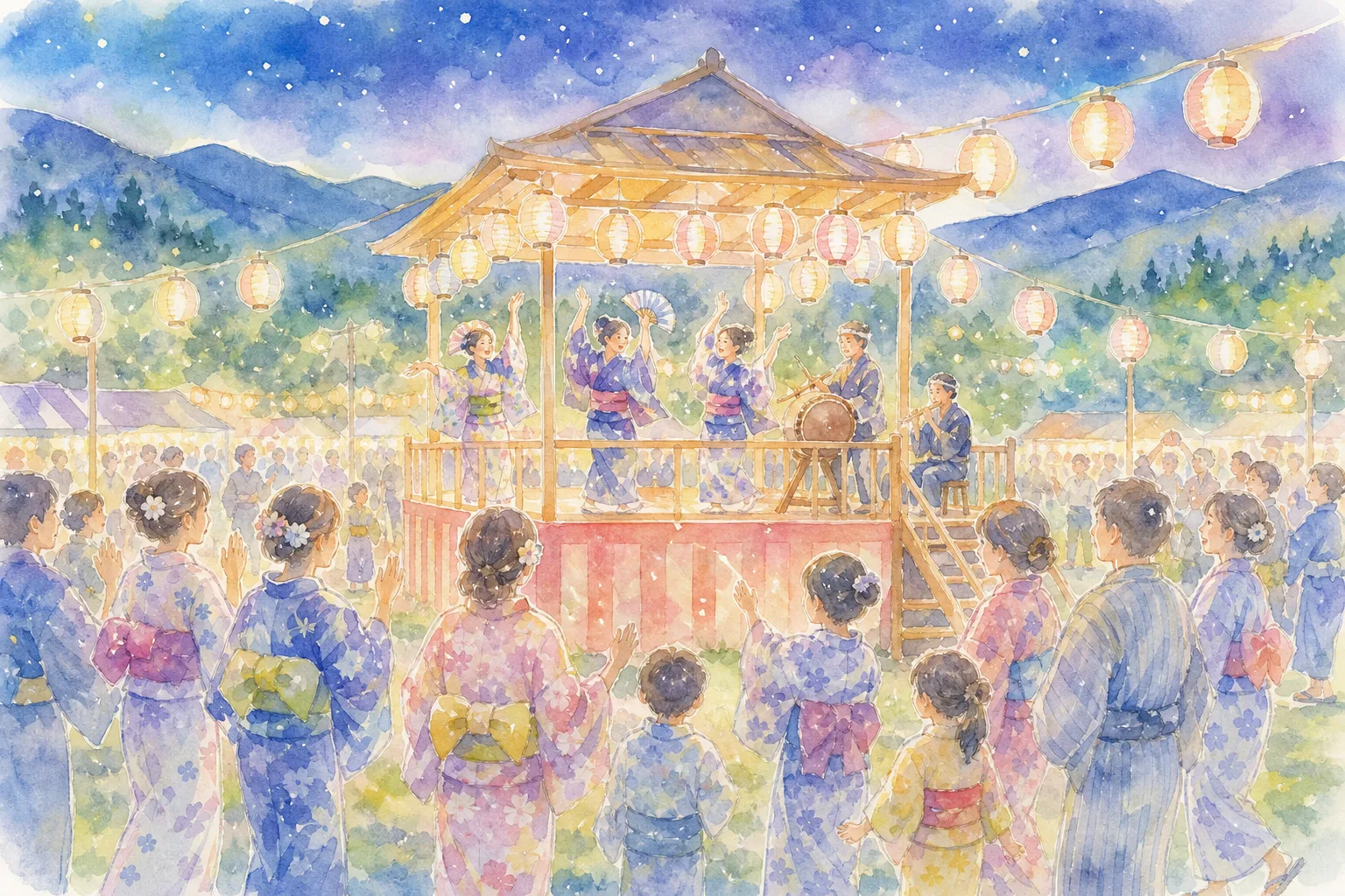 道の駅波野「神楽苑」(なみの高原納涼まつり会場)