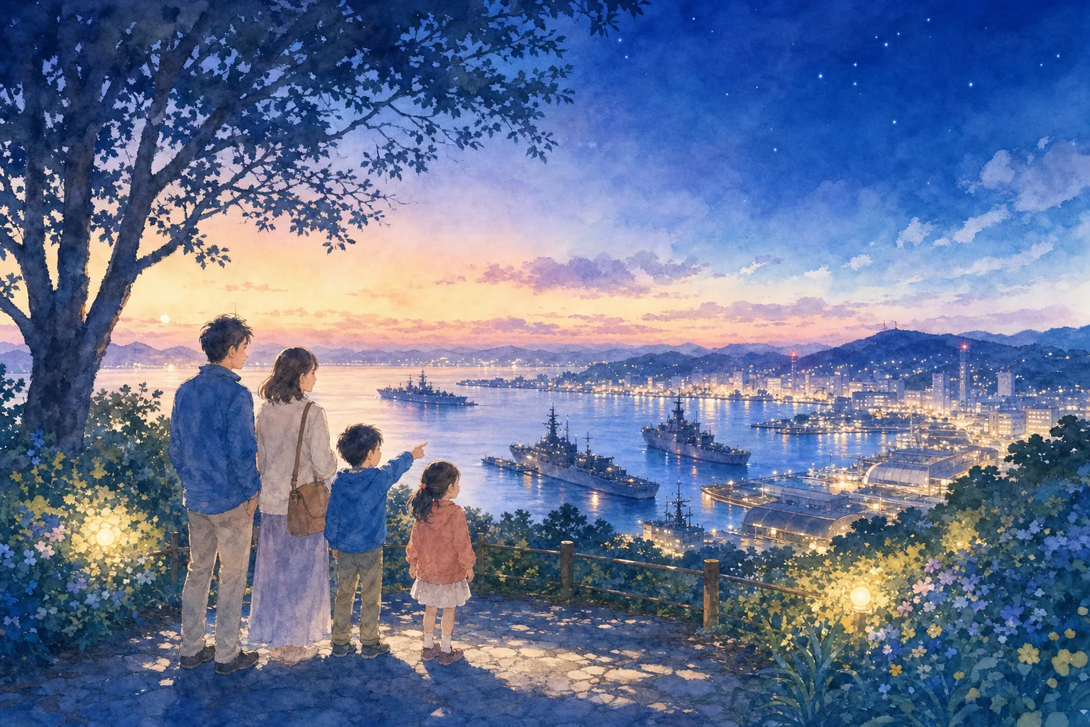 2026年 塚山公園「港が見える丘」の夜景 1日満喫コース