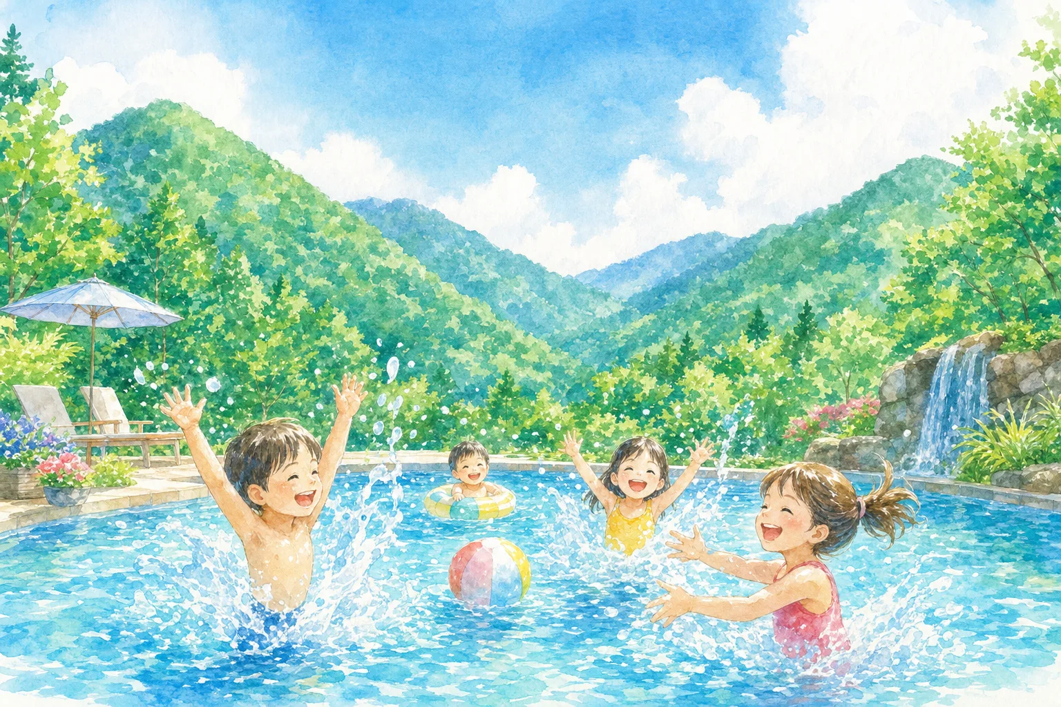 2026年 筒賀水泳プール 1日満喫コース