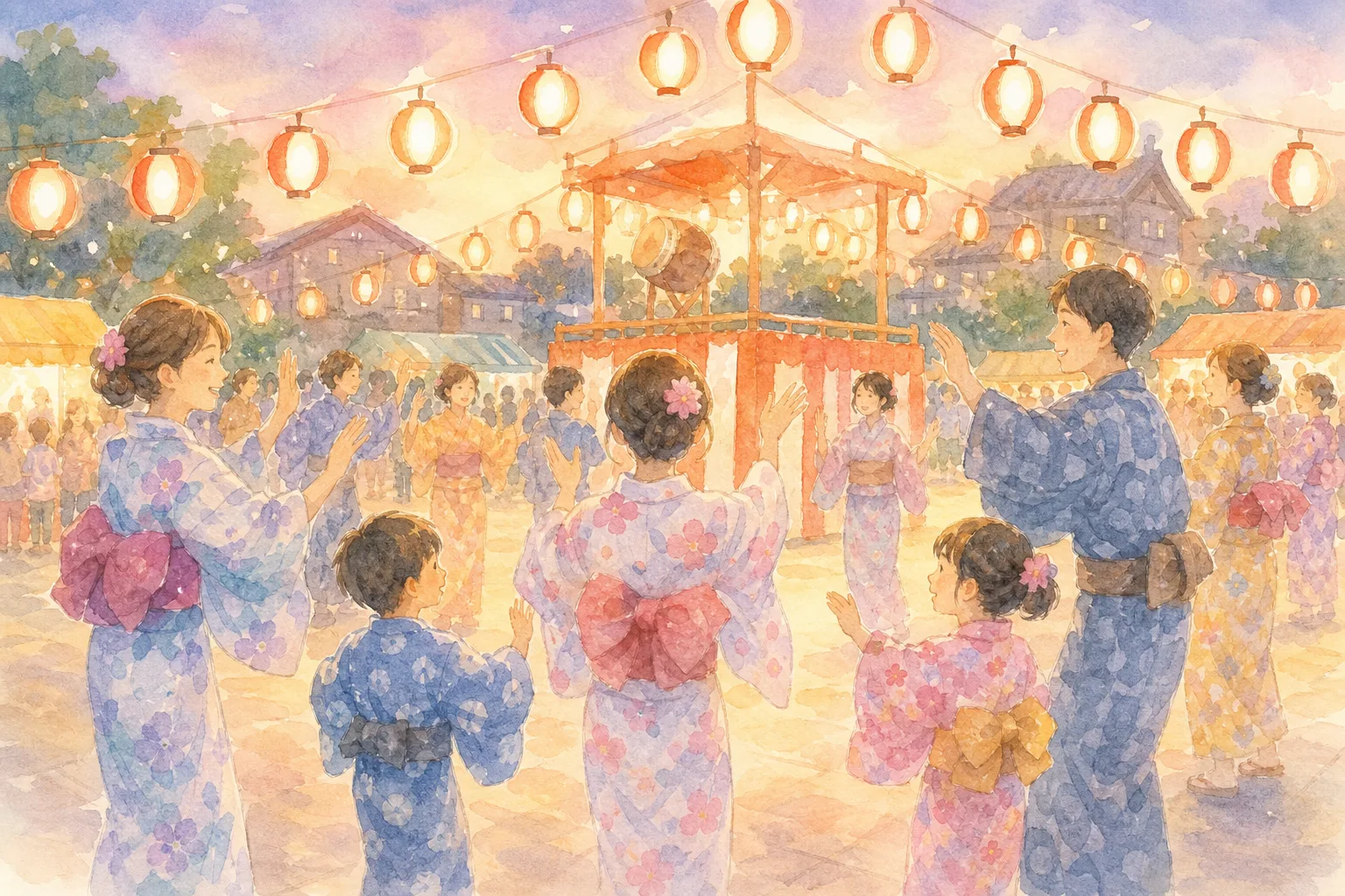 くにびき中央通り四つ角広場 出雲盆踊り会場