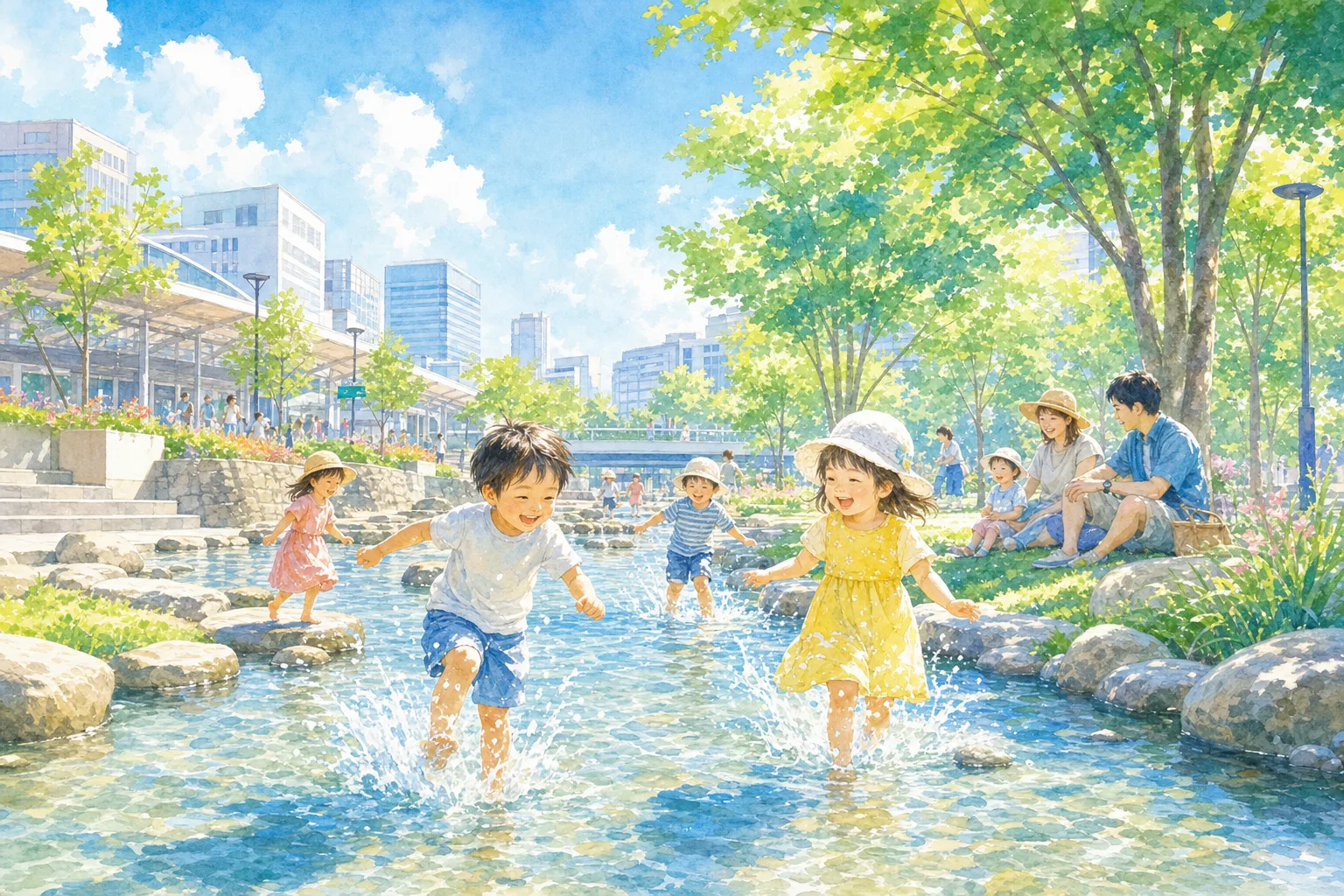 2026年 海老名中央公園 つどいの広場 人工の小川 1日満喫コース