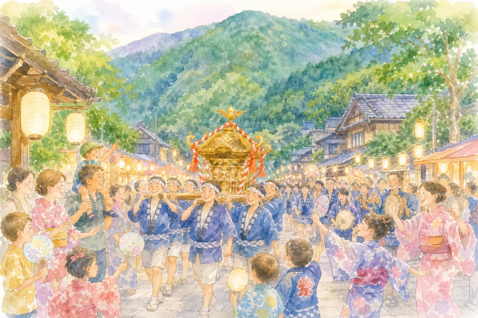 三成地区 三成愛宕祭会場