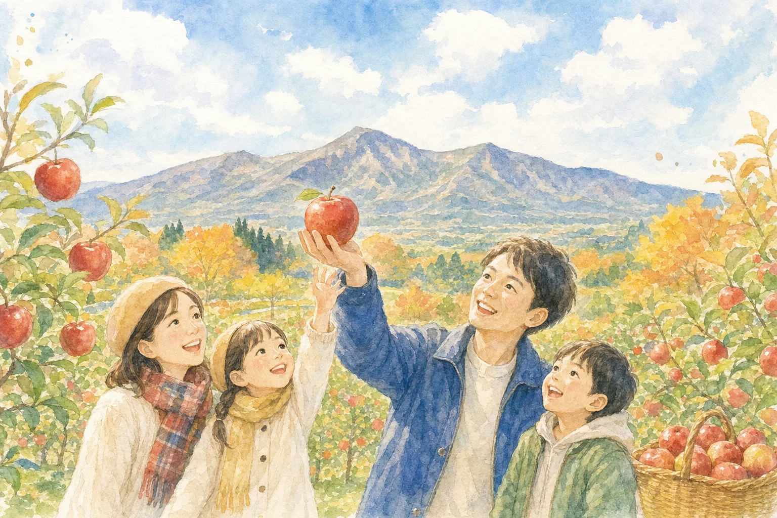 2026年 ながわ農業観光案内所(りんご狩り)の味覚狩り 1日満喫コース