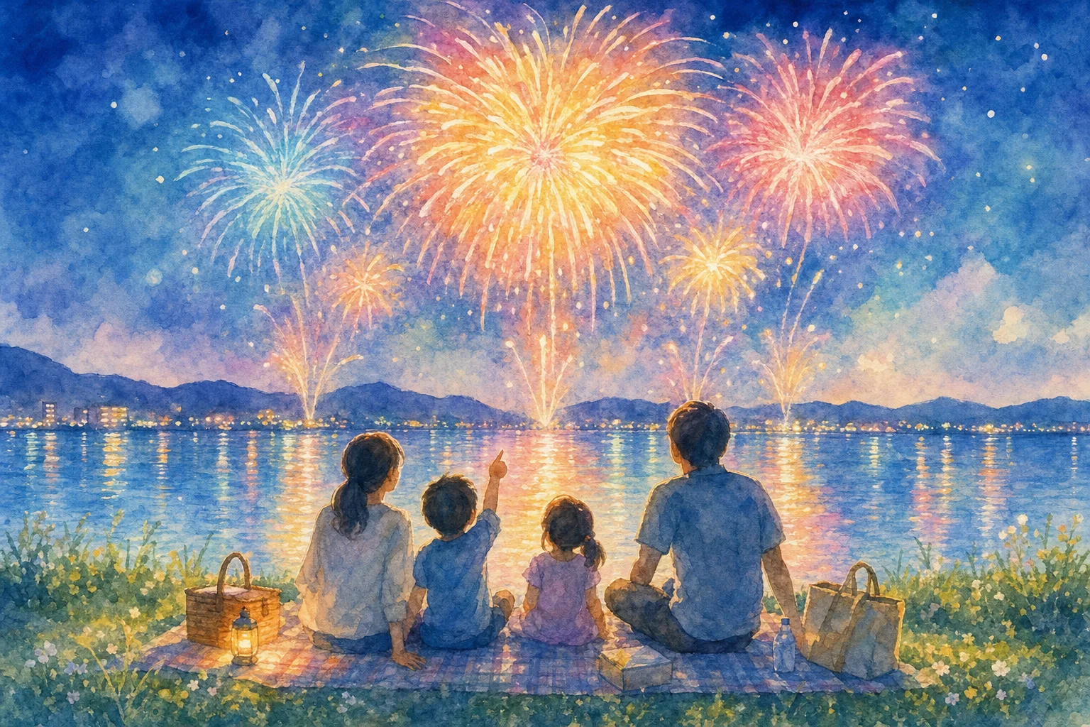おごと温泉港一帯(おごと温泉納涼花火大会会場)
