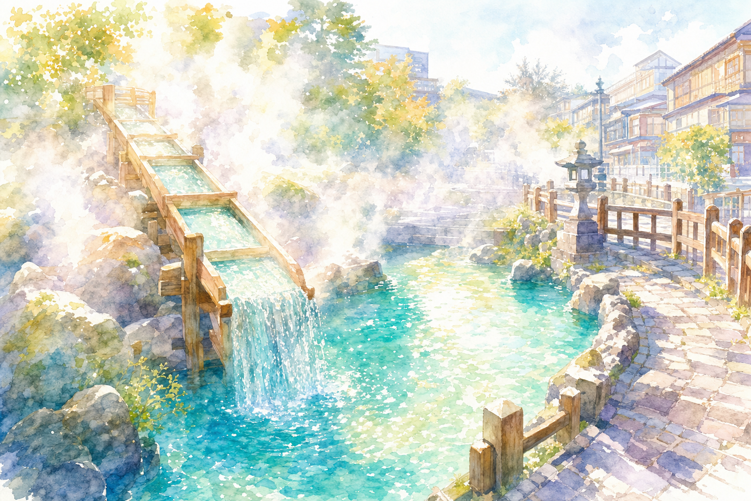 草津温泉湯畑