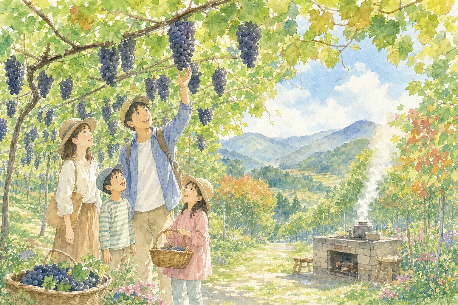 2026年 みどり農園(ぶどう狩り)の味覚狩り 1日満喫コース