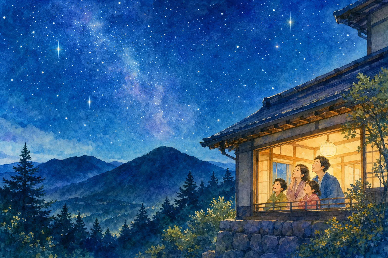 2026年 星降る山荘 七時雨山荘の星空 1日満喫コース