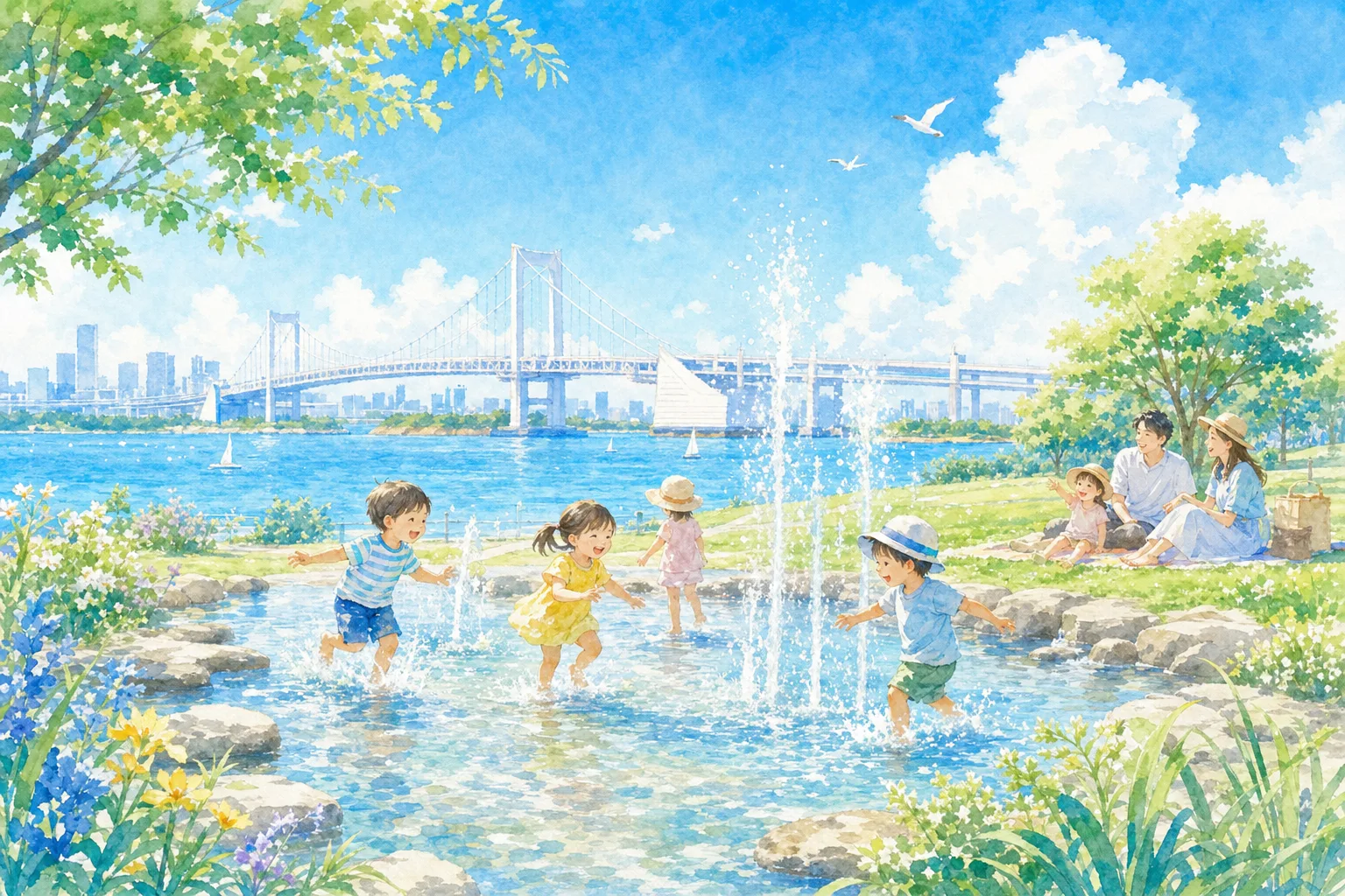 2026年 潮風公園 噴水広場・カスケード 1日満喫コース