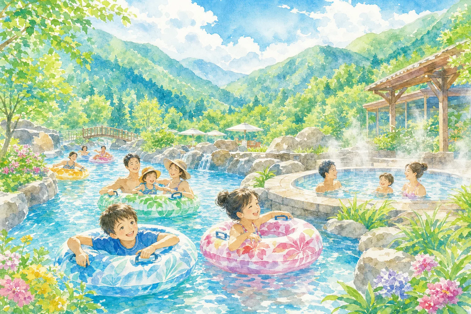 2026年 中津川温泉 クアリゾート湯舟沢 屋外流水プール 1日満喫コース