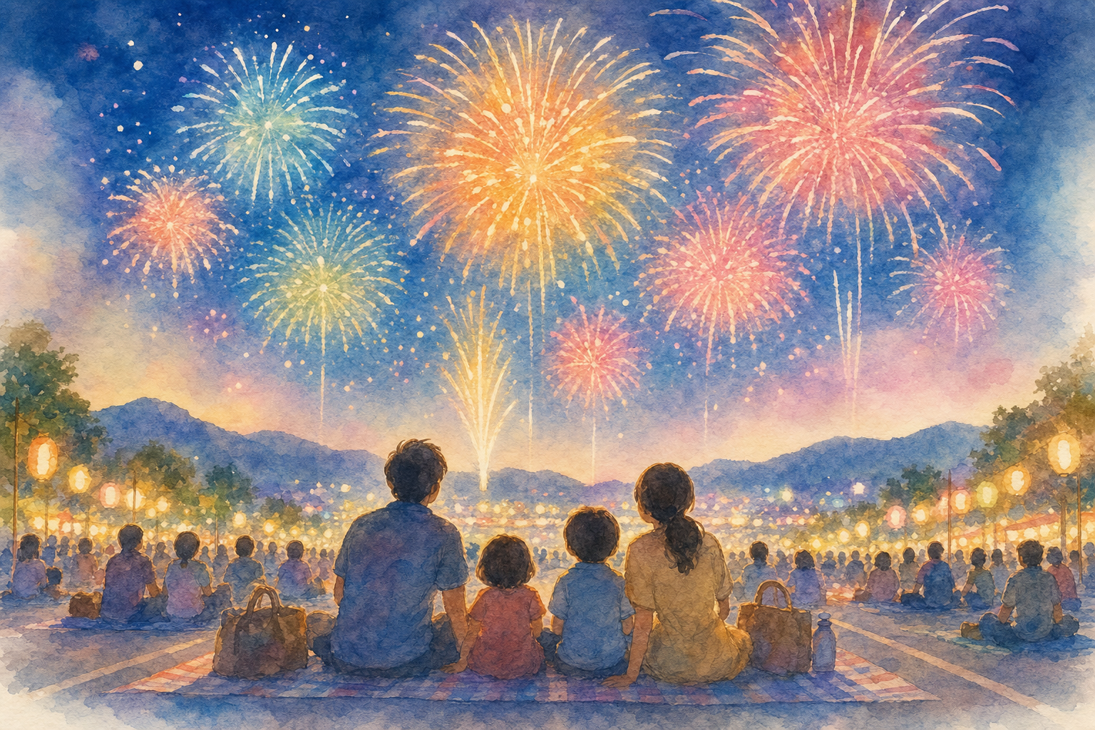 にゅうがわ花火大会(壬生川駅正面線・旭新開)