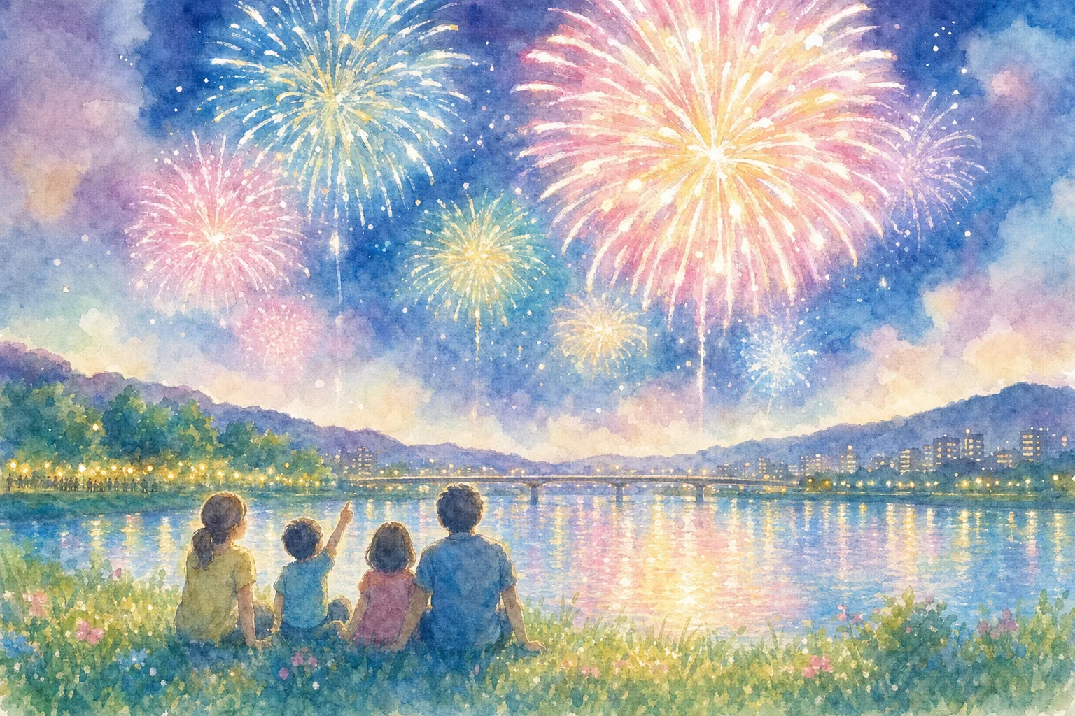 日橋川「川の祭典」花火会場